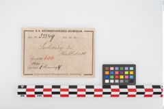Etikett zu Bronzebuckelarmreif (NHMW-PRAE-025549)